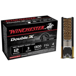 Winchester Double X Turkey Load 12 ga 3" MAX 1 3/4 oz #4 1300 fps - 10/box