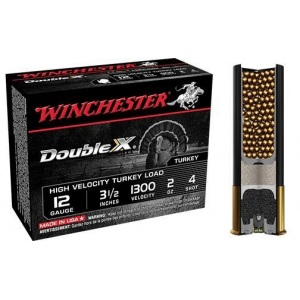 Winchester Double X Turkey Load 12 ga 3.5" MAX 2 oz #4 1300 fps - 10/box