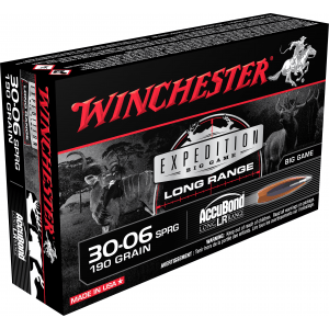 Winchester Expedition Big Game Long Range Rifle Ammunition .30-06 Sprg 190 gr AB 2750 fps 20/ct