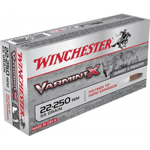 Winchester Lead Free Varmint X Rifle Ammunition .22-250 Rem 38 gr HP 20/ct