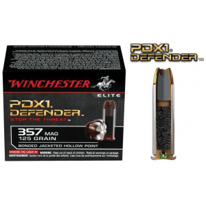 Winchester PDX1 Defender Handgun Ammunition .357 Mag 125 gr PDX1 20/box