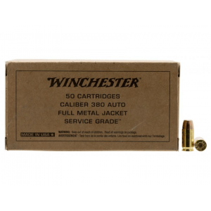 Winchester Service Grade Ammunition 380 Auto 95 gr FMJ 50/ct