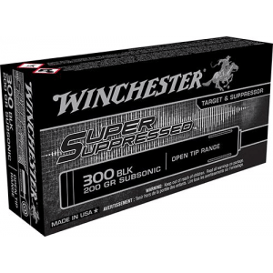 Winchester Super Supressed Rifle Ammunition .300 AAC Blackout 200 gr FMJOT 1060 fps 20/ct