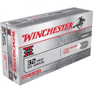 Winchester Super-X Handgun Ammunition .32 S&W 98 gr LRN 705 fps 50/box