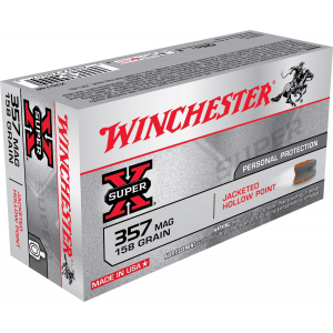 Winchester Super-X Handgun Ammunition .357 Mag 158 gr JHP 1235 fps 50/box