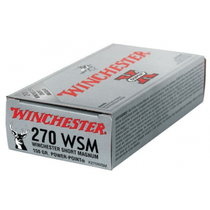Winchester Super-X Power Point Rifle Ammunition .270 WSM 150 gr PSP 3150 fps - 20/box