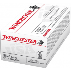 Winchester USA Handgun Ammunition .357 Mag 110 gr JHP 50/box