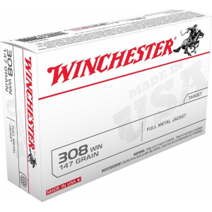 Winchester USA Rifle Ammunition .308 Win 147 gr FMJ - 20/box
