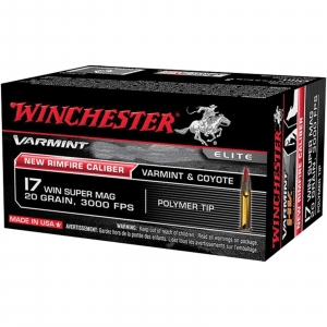 Winchester Varmint Rimfire Rifle Ammunition .17 WSM 25 gr V-MAX 2600 fps 50/box