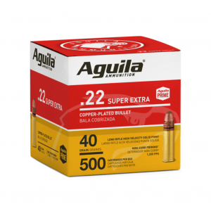AGUILA .22 LR 40Gr Copper-Plated Solid Point 500rd Box Ammo (1B221115)