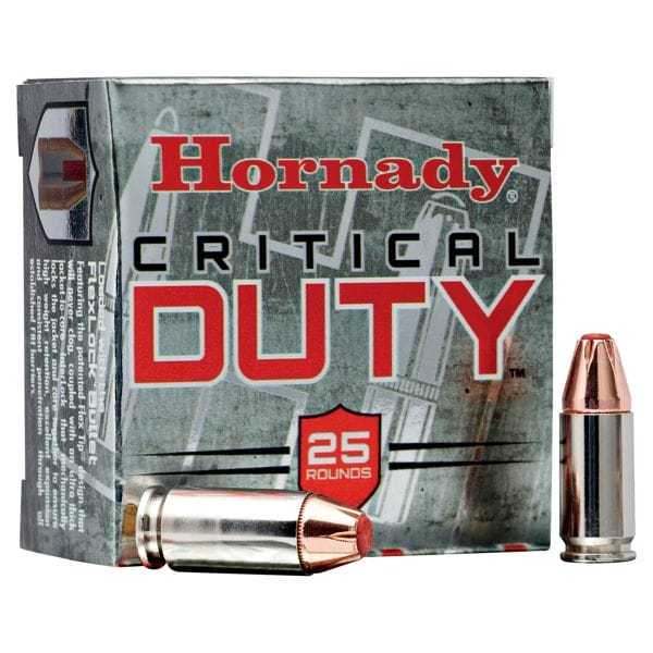 Hornady Critical DUTY Tactical Handgun Ammo - 9mm+P - 135 Grain