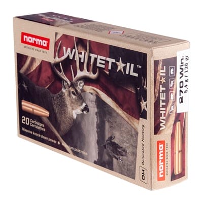 Norma Whitetail 270 Winchester Ammo - 270 Winchester 130gr Penetrating Soft Point 20/Box
