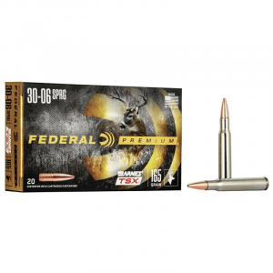 Federal Barnes TSX Rifle Ammunition 30-06 Sprg 165gr HP 2800 fps 20/ct