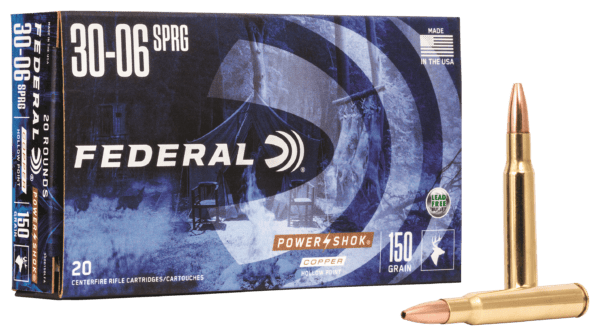 Federal Premium Power-Shok Centerfire Rifle Ammo - .30-06 Springfield - 150 Grain
