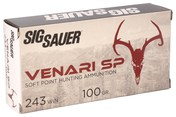 Sig Sauer Venari SP 243 Winchester 100 Grain Soft-Point Hunting Ammo