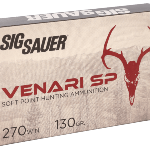 Sig Sauer Venari SP 270 Winchester 130 Grain Soft-Point Hunting Ammo