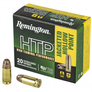 Remington High Terminal Performance, 9MM +P, 115 Grain, Jacketed Hollow Point, 20 Round Box 28293