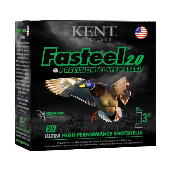 Kent Fasteel 2.0 Precision Plated Steel Shotgun Shells - 12 Gauge - 2 - 3' - 250 Rounds
