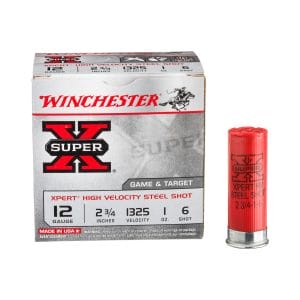 Winchester Xpert Hi-Velocity Game and Target Steel Shotshells - 12 Gauge - #6 Shot - 25 rounds