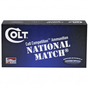 DoubleTap Ammunition Colt National Match, 9MM, 124Gr, Full Metal Jacket, 50 Round Box 9M124FMJCT