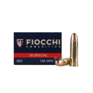 FIOCCHI 38 Special 158 Grain FMJ Ammo, 50 Round Box (38G)