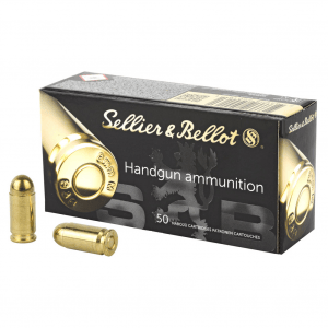 SELLIER & BELLOT 9mm Makarov 95gr Full Metal Jacket 50/1000 Handgun Ammo (SB9MAK)