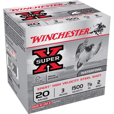 Winchester Xpert Hv Ammo 20 Gauge 3" 7/8 Oz #2 Steel Shot - 20 Gauge 3" 7/8 Oz #2 Steel Shot 25/Box