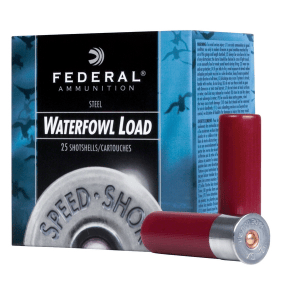 FEDERAL Speed-Shok Waterfowl 12 Gauge 3in #2 Steel Ammo, 25 Round Box (WF1332)