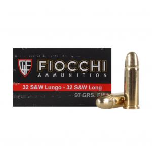 FIOCCHI 32 S&W Long 97 Grain FMJ Ammo, 50 Round Box (32SWLA)