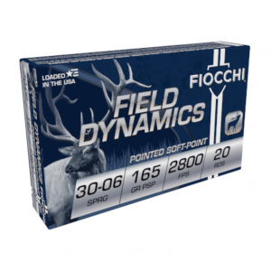 FIOCCHI Field Dynamics 30-06 Springfield 165gr PSP 20/Box Rifle Ammo (3006C)
