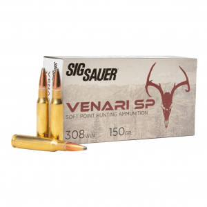 SIG SAUER Venari Soft Point 308 Win 150 Grain Box/20 Rifle Ammo (V308SP150-20)