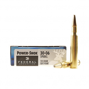 FEDERAL Power-Shok 30-06 Sprg. 150 Grain Soft Point Ammo, 20 Round Box (3006A)