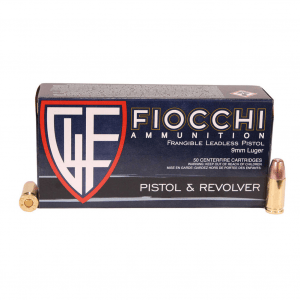 FIOCCHI Shooting Dynamics 9mm 100Gr Non-Tox Frangible 50rd Box Ammo (9FRANG)
