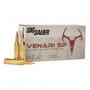SIG SAUER Venari Soft Point 243 Win 100 Grain Box/20 Rifle Ammo (V243SP100-20)