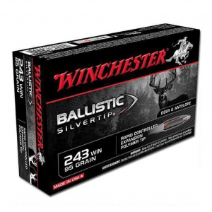 WINCHESTER Ballistic Silvertip .243 Win 95Gr 20rd Box Rifle Ammo (SBST243A)