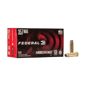 Federal American Eagle .357 Magnum 158 Grain Jacketed Soft Point Centerfire Handgun Ammo