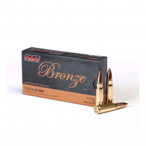PMC Bronze 7.62x39 FMJ 123Gr 500rd Case Rifle Ammo (7.62A-CASE)