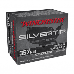 WINCHESTER AMMO Silvertip For 357 Magnum 145Gr Defense JHP Rd/Bx 20 Handgun Ammo (W357ST)