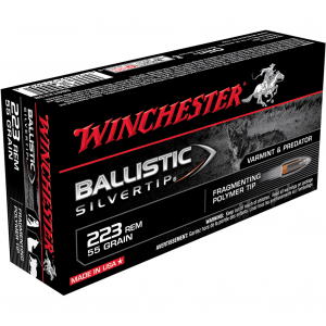 WINCHESTER Ballistic Silvertip 223 Rem 55Gr 20rd Box Bullets (SBST223B)