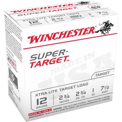 Winchester Super Target Ammo 12 Gauge 2-3/4" 1 Oz #7 Shot - 12 Gauge 2-3/4" 1 Oz #7 Shot 25/Box