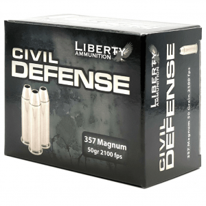 LIBERTY AMMUNITION Civil Defense .357 Magnum 20rd/Box 50gr Ammo (LA-CD-357-030)