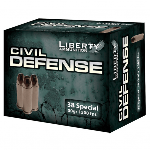 LIBERTY AMMUNITION Civil Defense .38 Special 20rd/Box 50gr Ammo (LA-CD-38-025)