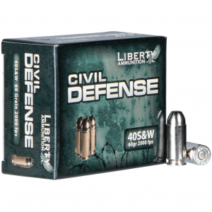 LIBERTY AMMUNITION Civil Defense .40 S&W 20rd/Box 60gr Ammo (LA-CD-40-012)