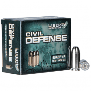 LIBERTY AMMUNITION Civil Defense .45 ACP +P 20rd/Box 78gr Ammo (LA-CD-45-013-BC)