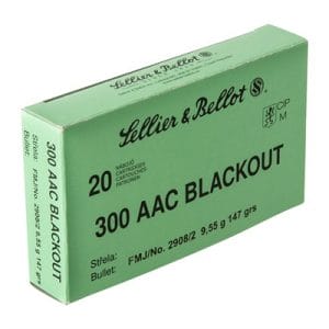Sellier & Bellot 300 Aac Blackout 147gr Fmj Ammunition - 300 Aac Blackout 147gr Full Metal Jacket 200/Case