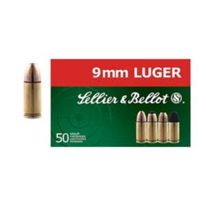 Sellier &Bellot Handgun Ammo - 9mm Luger - 115 grain - 50 Rounds - 1237 fps