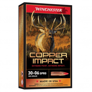WINCHESTER AMMO Copper Impact .30-06 180Gr Extreme Point Copper 20rd Box Rifle Ammo (X3006CLF2)
