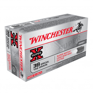WINCHESTER Super-X .38 Special 158Gr LSWC 50rd Box Ammo (X38WCPSV)