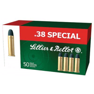 SELLIER & BELLOT 38 Special 158 Grain LRN Ammo, 50 Round Box (SB38A)