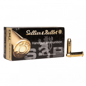 SELLIER & BELLOT 38 Special 158gr Full Metal Jacket 50/1000 Handgun Ammo (SB38P)